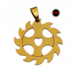 DORADO 30MM CRUZ ORLADA DIJE